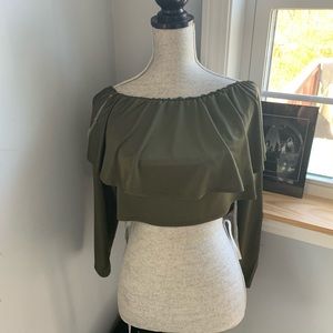 Charlotte Russe Off the Shoulder Crop top